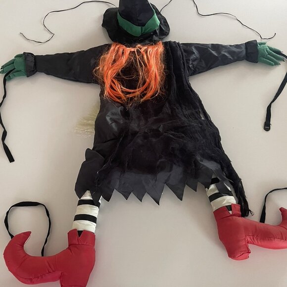 Gemmy Witch Crashing Into Tree Halloween Yard Decoration Outdoor Prop Vintage - Picture 5 of 14